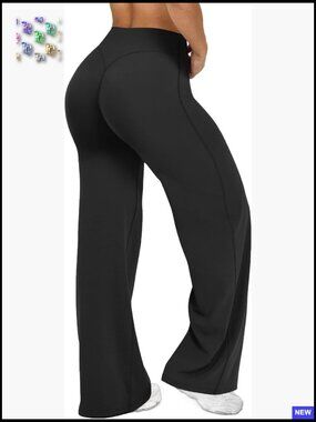 Wide Leg Yoga Pants High Waist Booty Lifting Sweatpants Casual Gym Workout